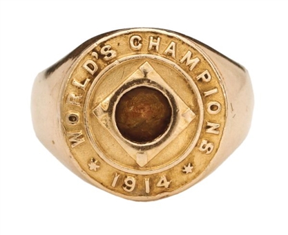 1914 Rabbit Maranville Boston “Miracle Braves” World Series Ring – One of Two that Survived from the 1914 Champions   